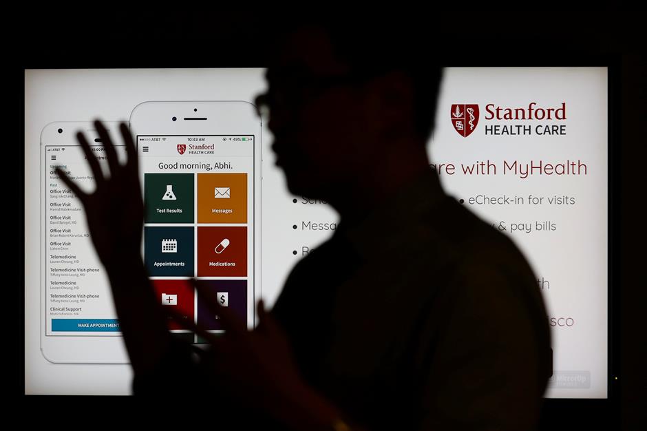Dr. Larry Kwan speaks about employees’ healthcare at a Cisco health clinic at Cisco Systems in San Jose, California, U.S., March 22, 2018. Picture taken March 22, 2018. REUTERS/Elijah Nouvelage