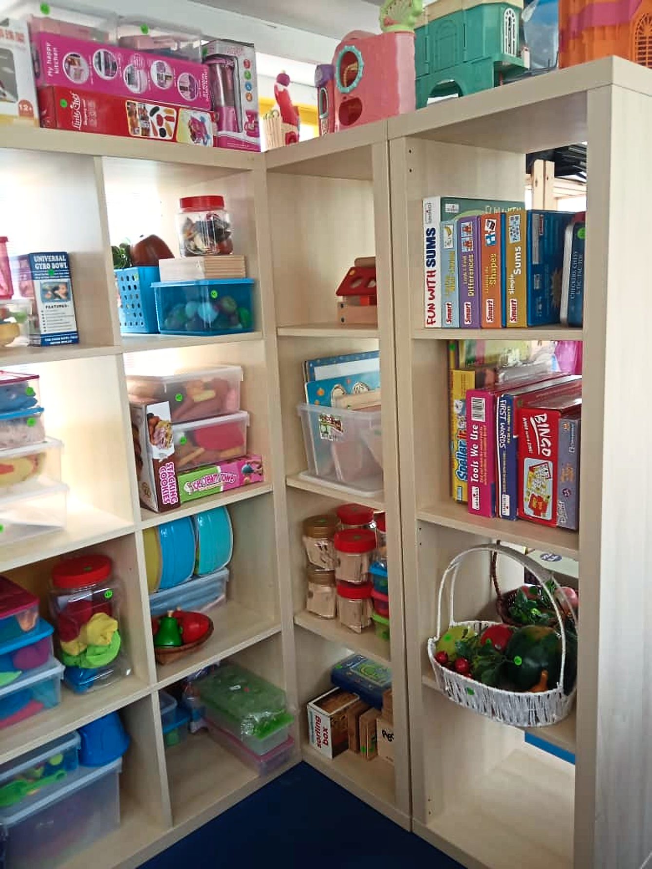 Toys and other interactive learning material in the toy library