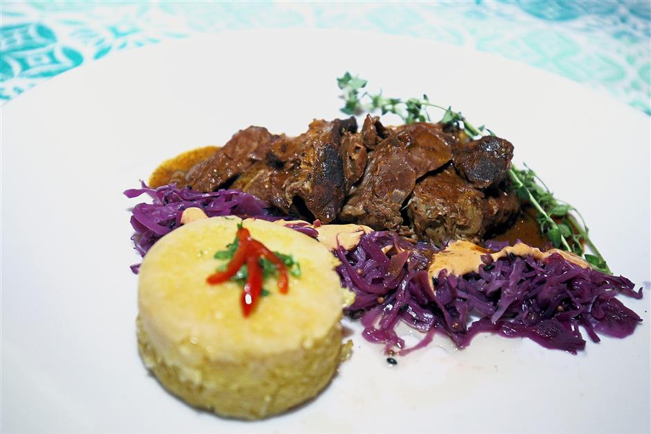 Cordero En Adobo Rojo - tender and savoury lamb pieces cooked in red adobo is a dish that can be found in Mexico and Guatemala.