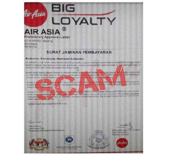 Scam Alert Airasia Big Loyalty Bonus Is An Online Scam The Star