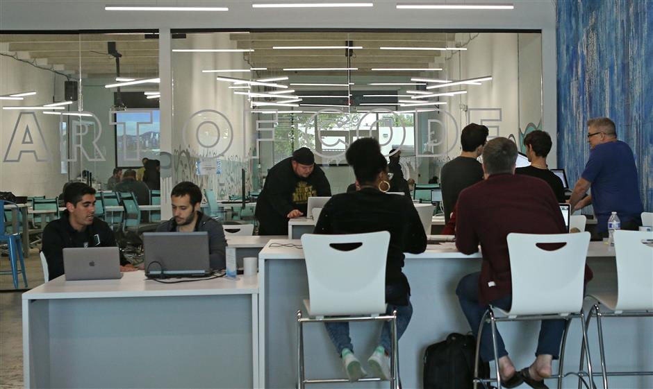 A general view of the Wyncode Academy on Wednesday, July 18, 2018, in Miami. (David Santiago/Miami Herald/TNS)