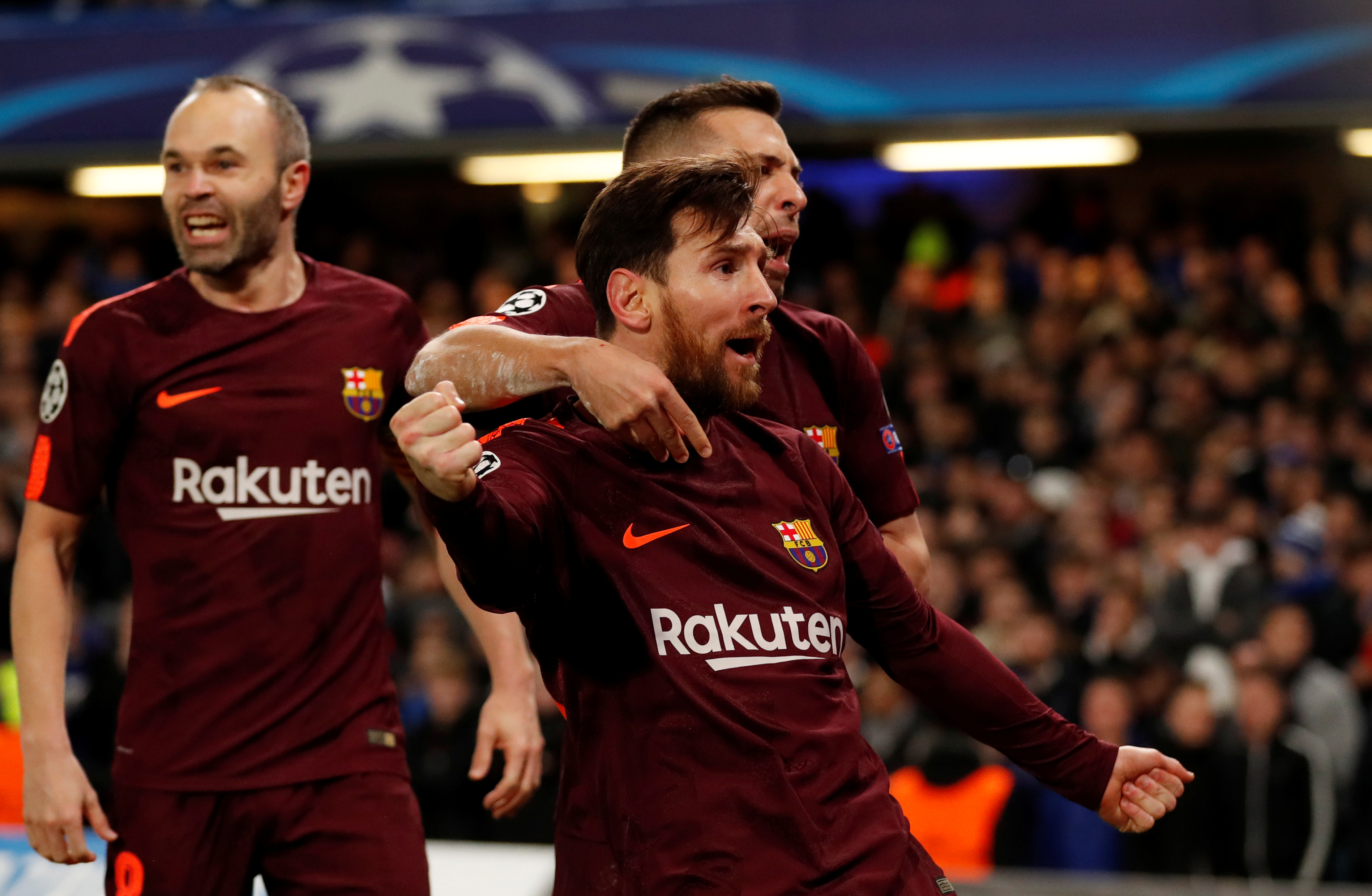 messi in a chelsea shirt