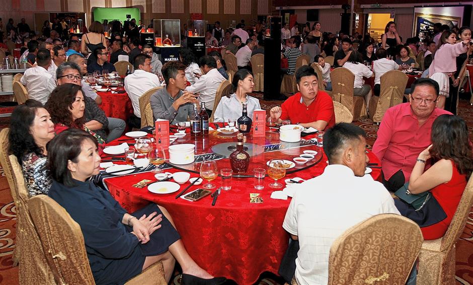 About 400 guests of Martell were treated to a scrumptious eight-course dinner and a free flow of cognac and whisky.