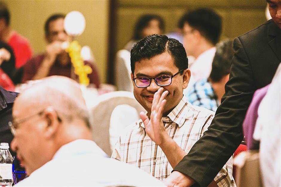 Man of the people: Akmal, here at an iftar event, wants to put Johor on the map.