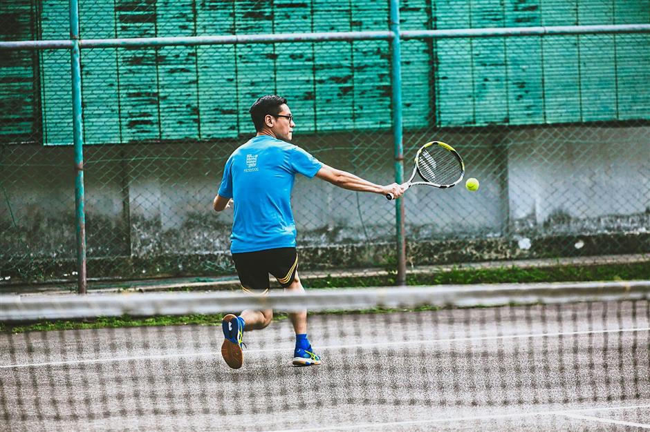 Sporty politician: Tennis, football and cycling are Zairil’s favourite sports. As a child, he used to cycle from Pulau Tikus to Tanjung Bunga.