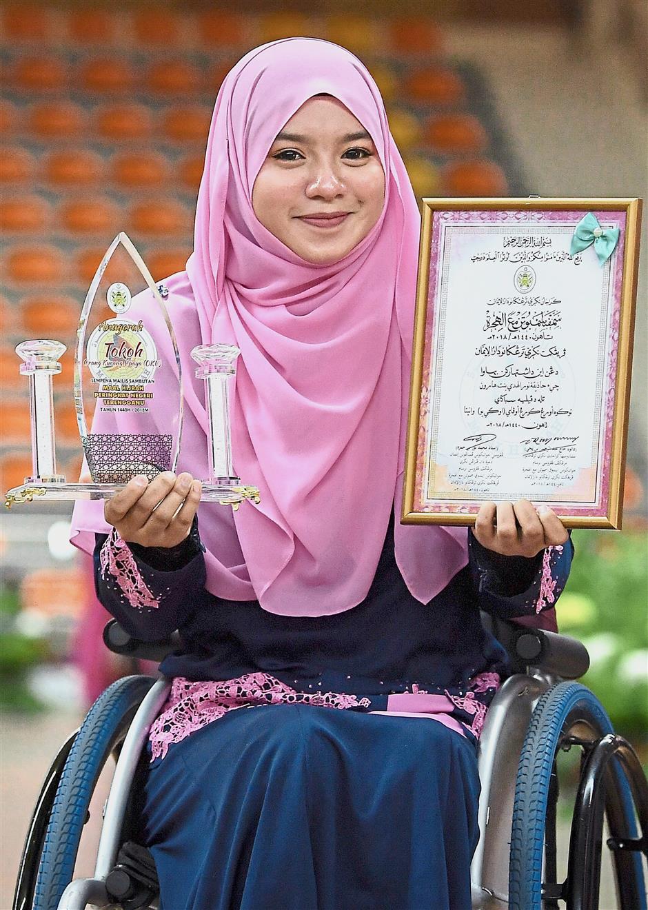 Disabled woman's determination recognised  The Star Online