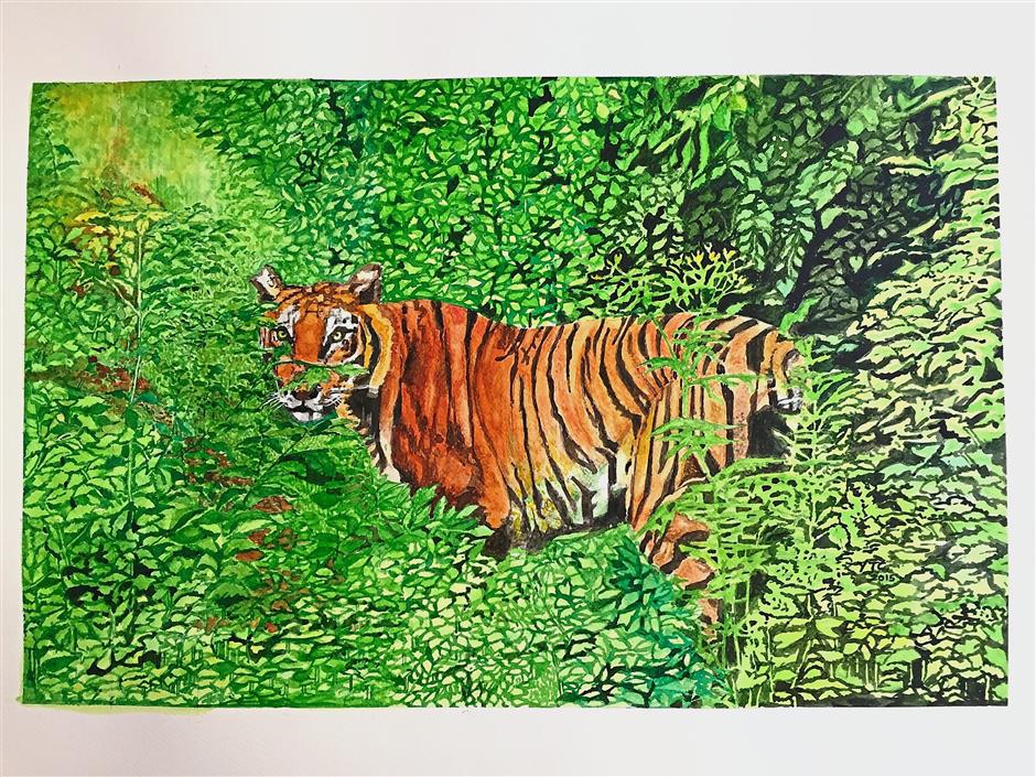 This piece is titled ‘My Tiger‘.