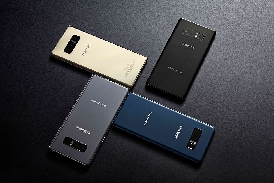 The Galaxy Note 8 comes in four colours – Maple Gold, Midnight Black, Deepsea Blue and Orchid Grey. It goes on sale on Sept 21.