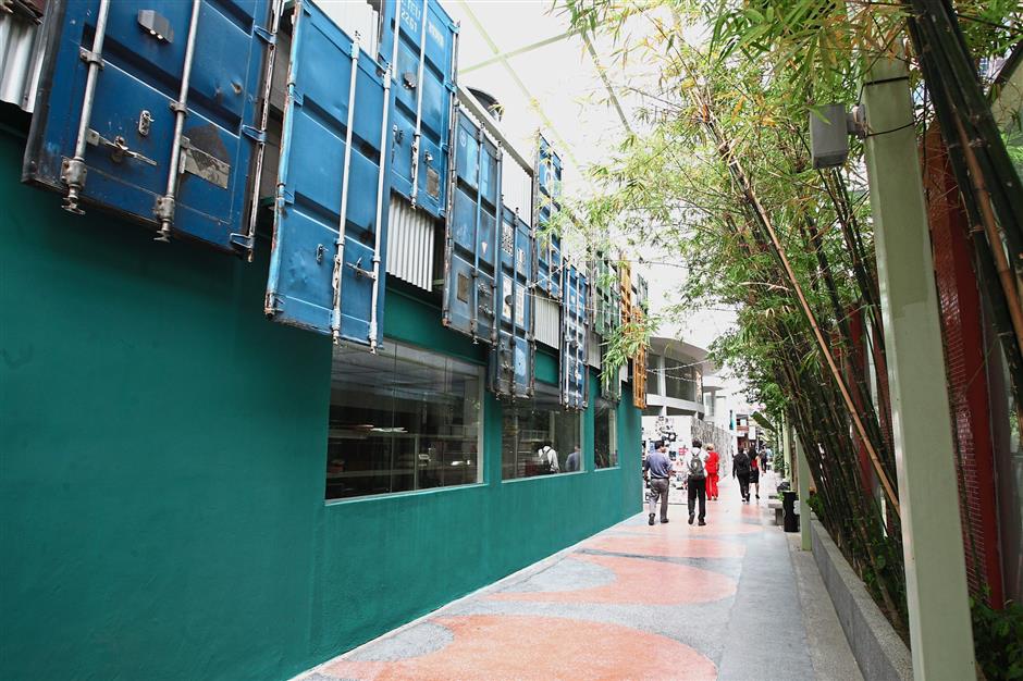 Container doors turned into art pieces at KLCW.