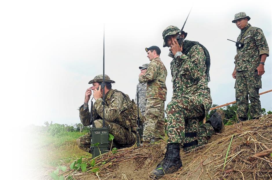 The two armed forces testing their communications capabilities.