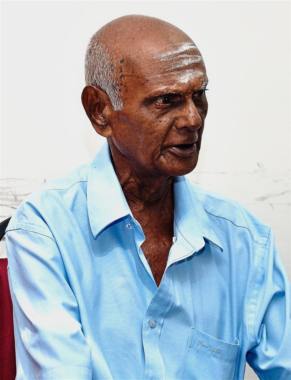 Death Railway survivor K.Arumugam, 91, acted as interpreter for the Japanese during the building of the railway. AHMAD ZAMIR/THE STAR