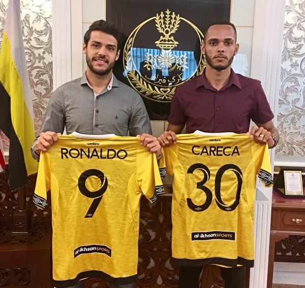 Famous names: Perak have signed Ronaldo and Careca for the remainder of the season.