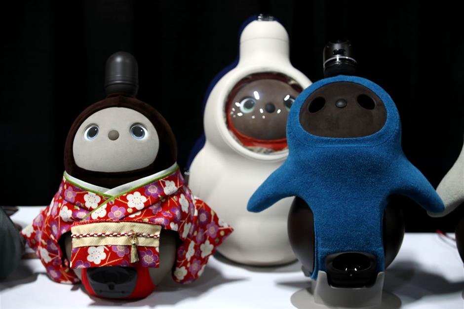 LAS VEGAS, NEVADA - JANUARY 06: Groove X robots are displayed during a press event for CES 2019 at the Mandalay Bay Convention Center on January 6, 2019 in Las Vegas, Nevada. CES, the world's largest annual consumer technology trade show, runs from January 8-11 and features about 4,500 exhibitors showing off their latest products and services to more than 180,000 attendees.   Justin Sullivan/Getty Images/AFP == FOR NEWSPAPERS, INTERNET, TELCOS & TELEVISION USE ONLY ==