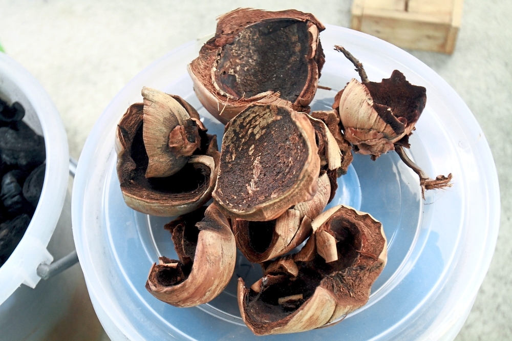 Coconut husks that are thrown away can be recycled to make various items.