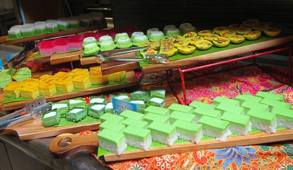 An array of Malay kuih for the Ramadan buffet dinner.