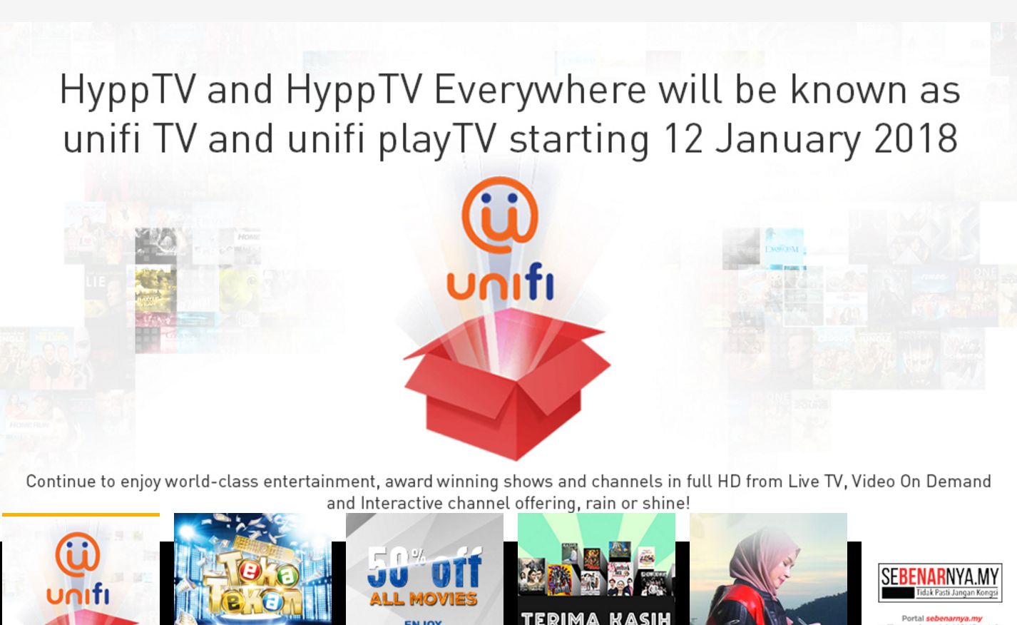 Hypptv Rebrands As Unifi Tv The Star