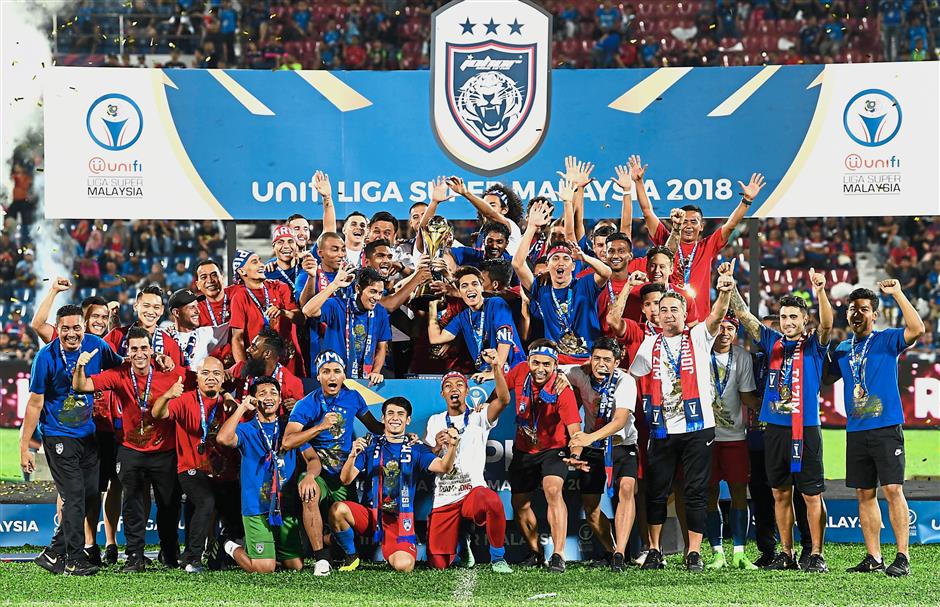 Football Jdt Celebrate Fifth Straight Super League Title In Style The Star