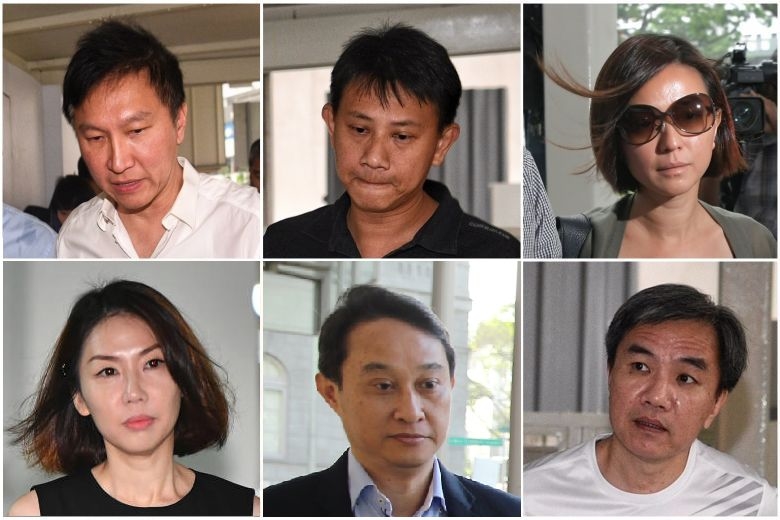 The Court of Appeal handed down its final verdict on the City Harvest Church case, involving (clockwise, from top left) Kong Hee, Tan Ye Peng, Serina Wee, John Lam, Chew Eng Han and Sharon Tan, on Feb 1, 2018.PHOTOS: ST FILE