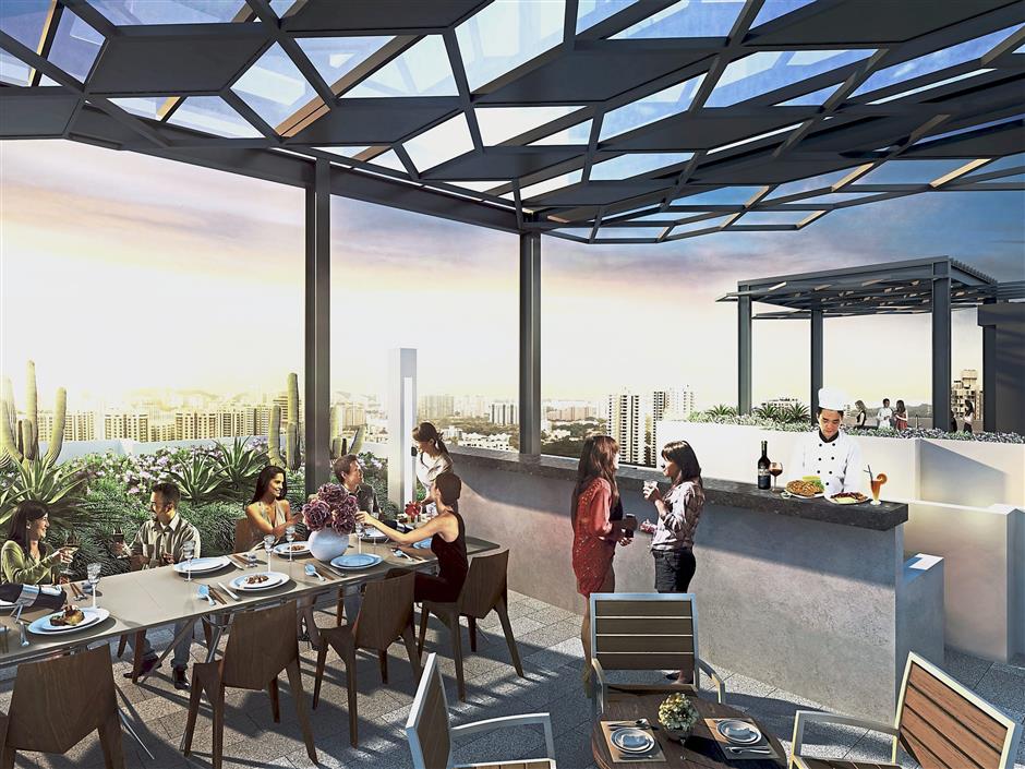 Comfort living: Some of the key facilities available to home owners include a 24-hour concierge, clubhouse, garden pavilion and roof garden.