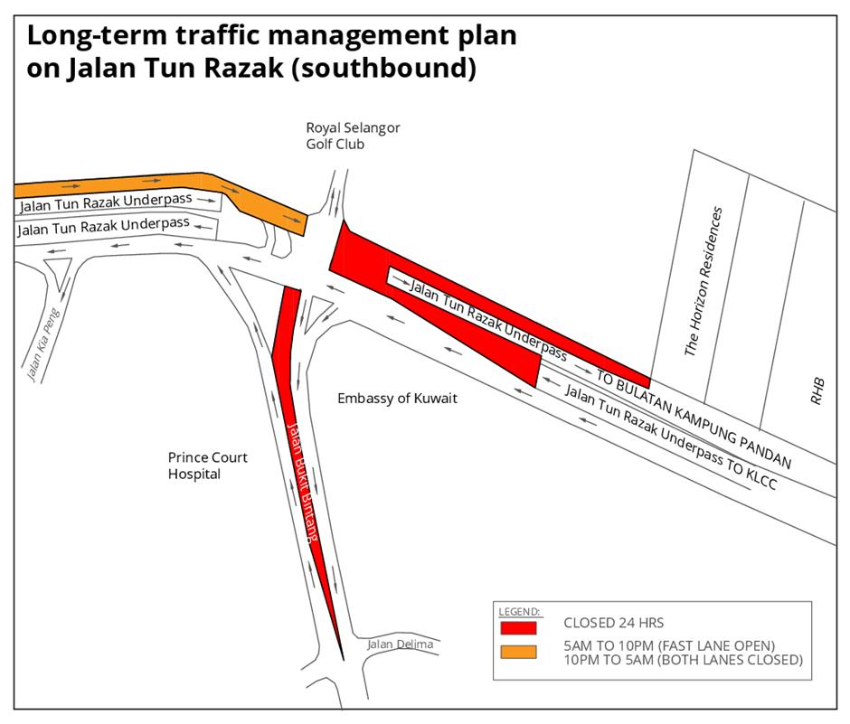 Partial Closure On Jalan Tun Razak For Elevated Road Project The Star