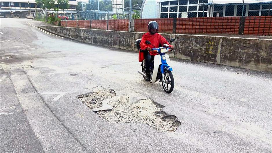 Potholes Becoming A Menace In Johor The Star