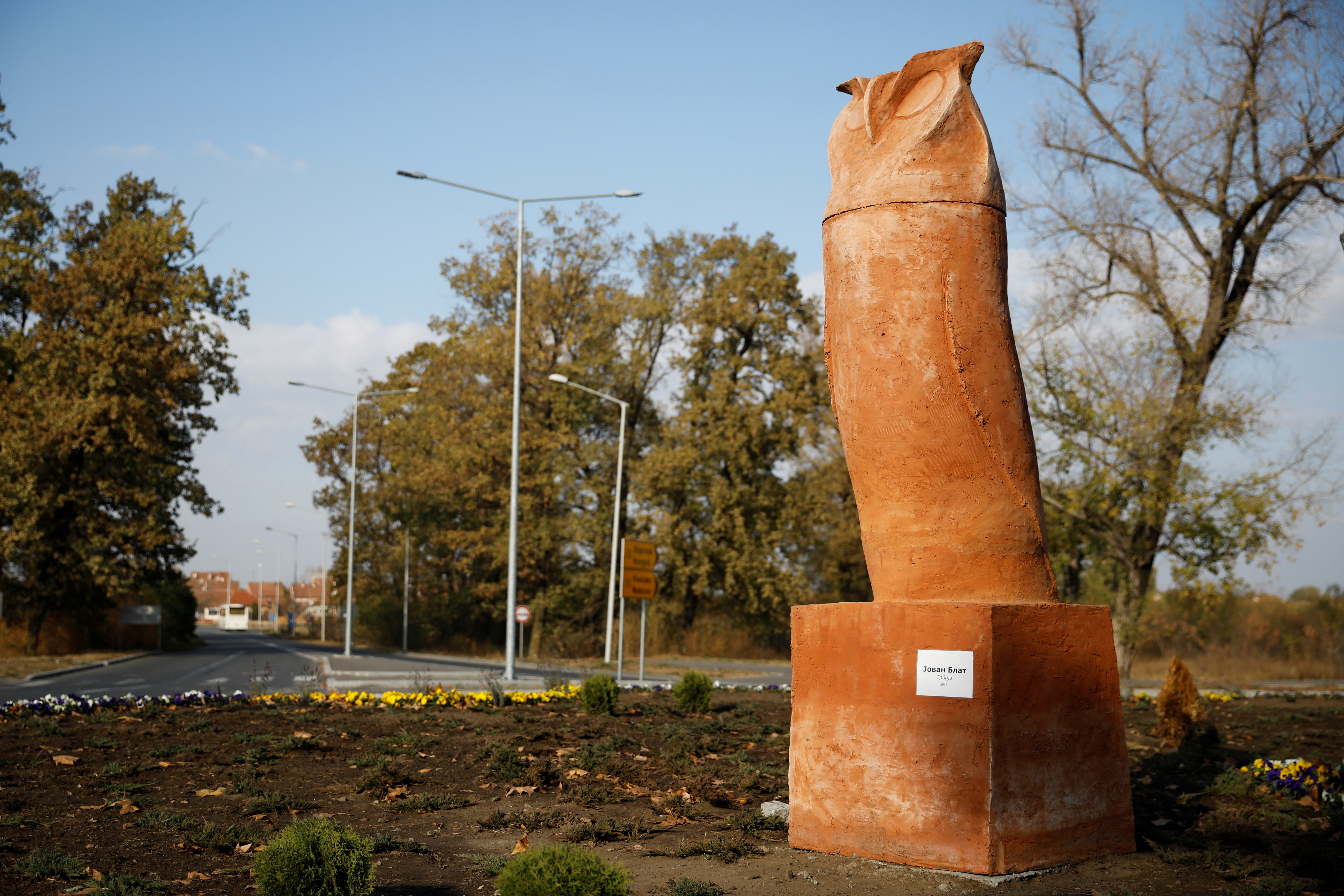 Phallic-shaped owl statue in Serbia's north sparks protests | The Star ...