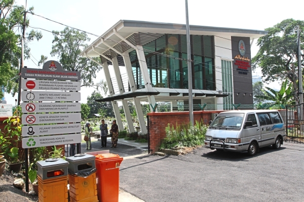 The new double-storey office for the Jalan Ampang Muslim Cemetery.