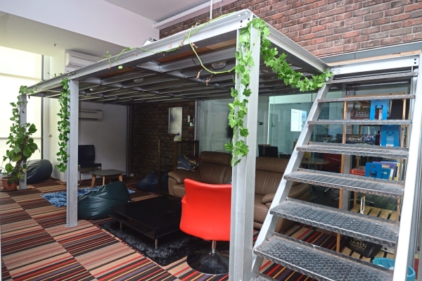 Cosy corner: The workplace is designed in such a way to allow creativity to flow.