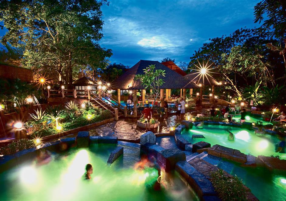 The hot springs and spa section boasts 12 pools with varying degree of water temperature. — Lost World Of Tambun