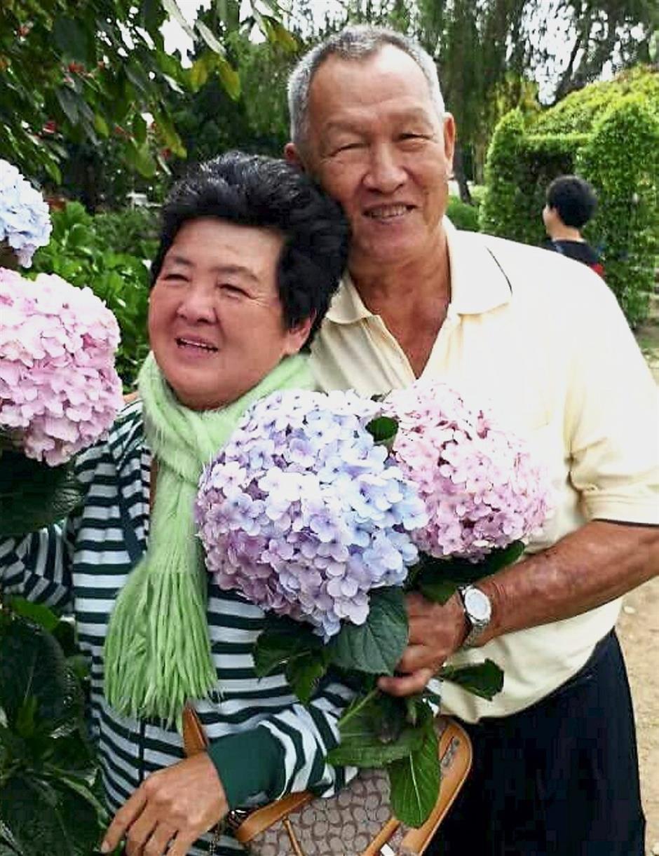 Tragic end: Lim (left) and Chia perished in the fire together with their grandsons Ryan and Yuan Bin (inset).