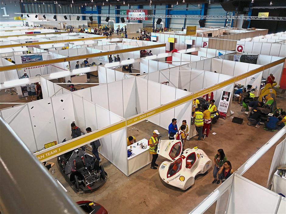 A view of the over 100 paddocks housed in the Changi Exhibition Centre.