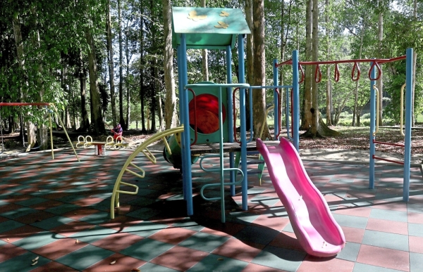 The Bukit Panchor state park in Nibong Tebal is equipped with playground facilities for children.