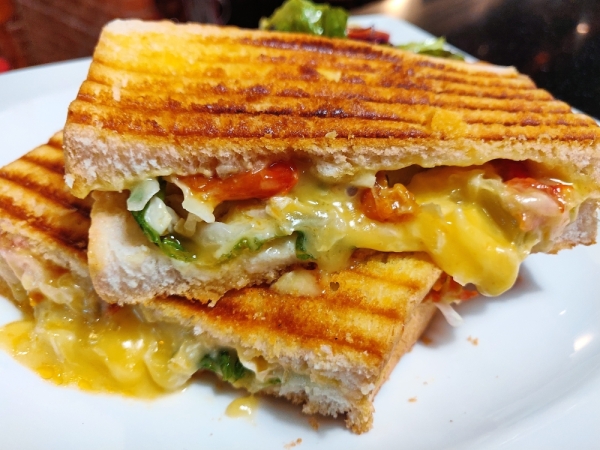 The Gouda Cheese Sandwich is a signature dish at Koffie Kraft.