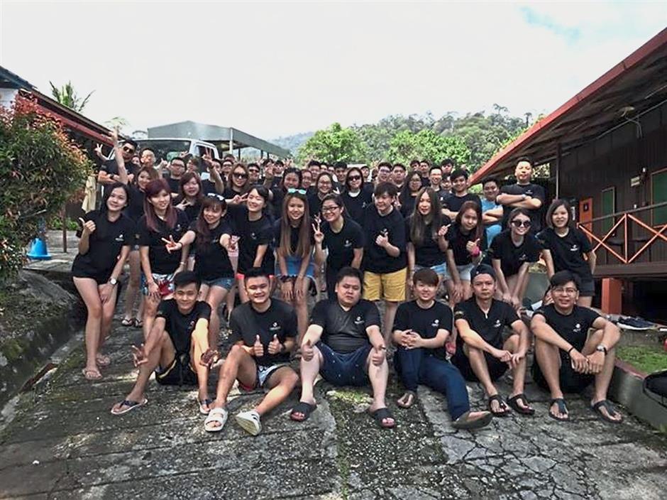 Human resource: The Googolplex team at a teambuilding retreat. Liang emphasises that its talents are the companys biggest asset.