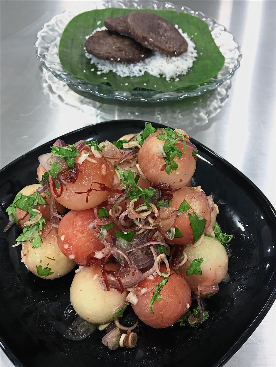 Delicious and nutritious: A plate of watermelon ‘kerabu’.
