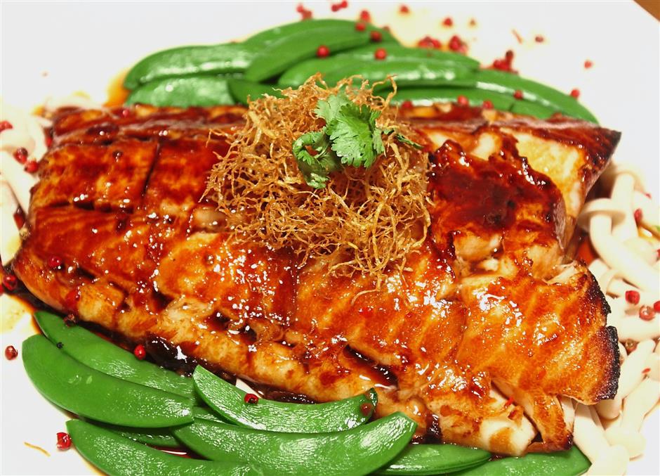 Honey Glazed Baked Black Cod Fish.