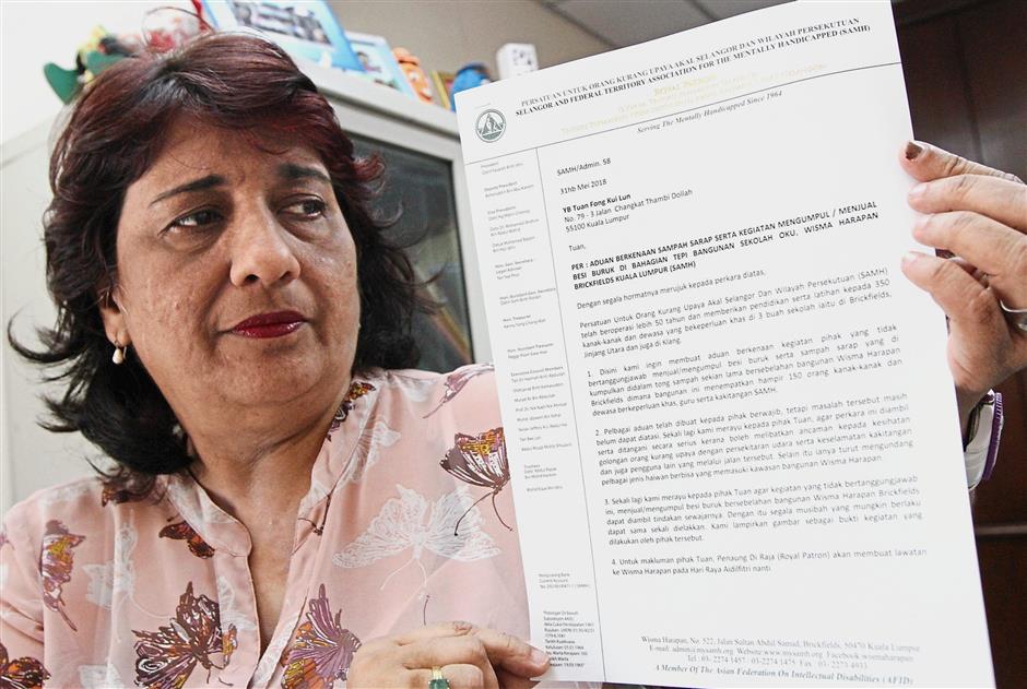Dharshini showing one of the complaints that was made to DBKL regarding the matter.